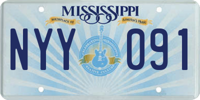 MS license plate NYY091