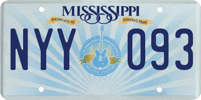 MS license plate NYY093