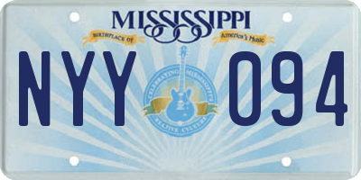 MS license plate NYY094
