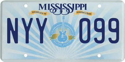 MS license plate NYY099