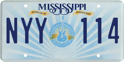 MS license plate NYY114
