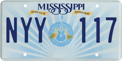 MS license plate NYY117
