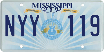 MS license plate NYY119
