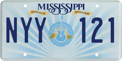 MS license plate NYY121