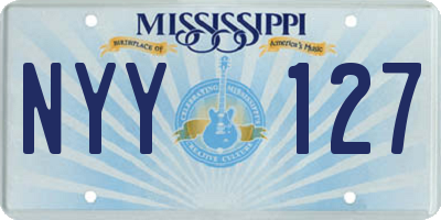 MS license plate NYY127