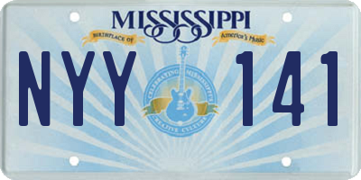 MS license plate NYY141