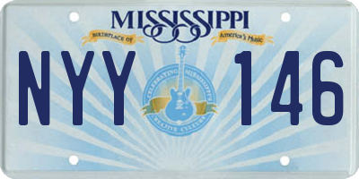 MS license plate NYY146