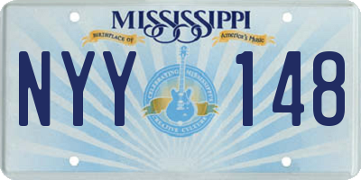 MS license plate NYY148