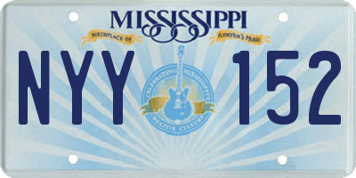 MS license plate NYY152