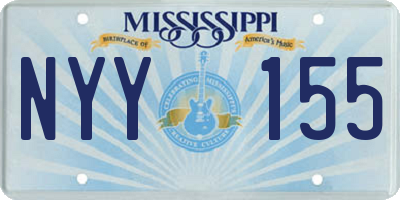 MS license plate NYY155