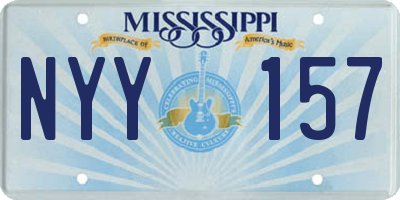 MS license plate NYY157