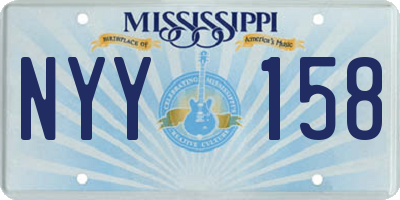 MS license plate NYY158