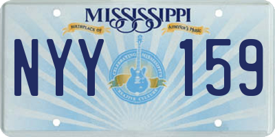 MS license plate NYY159