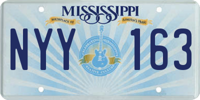 MS license plate NYY163