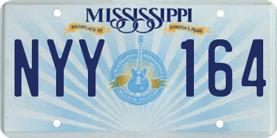 MS license plate NYY164