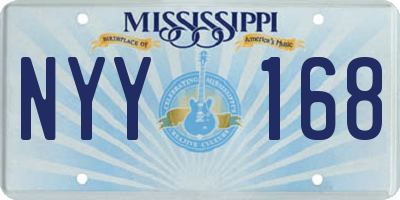 MS license plate NYY168