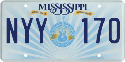 MS license plate NYY170