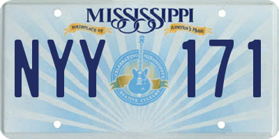 MS license plate NYY171