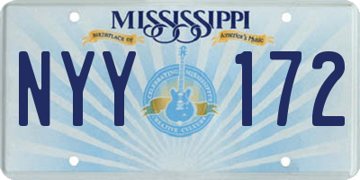 MS license plate NYY172