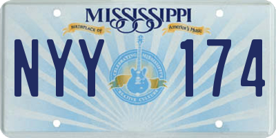 MS license plate NYY174