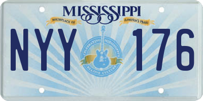 MS license plate NYY176