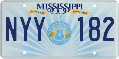 MS license plate NYY182