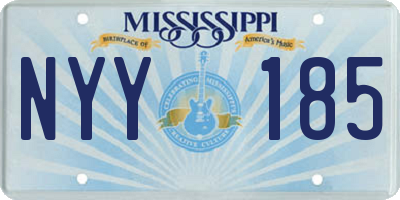 MS license plate NYY185