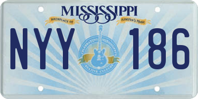 MS license plate NYY186