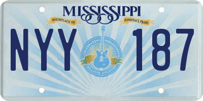 MS license plate NYY187