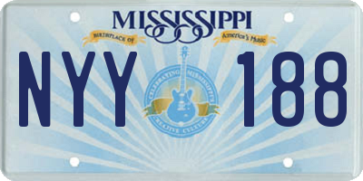 MS license plate NYY188