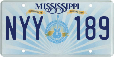 MS license plate NYY189