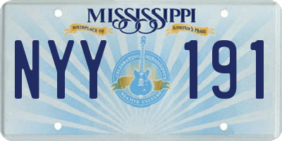 MS license plate NYY191