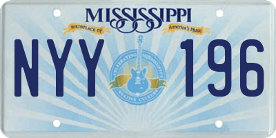 MS license plate NYY196