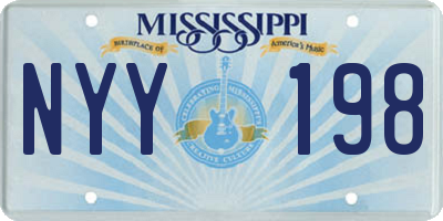 MS license plate NYY198