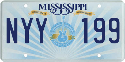 MS license plate NYY199