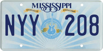 MS license plate NYY208