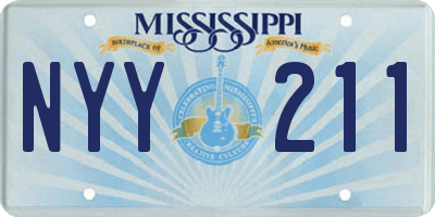 MS license plate NYY211