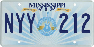 MS license plate NYY212