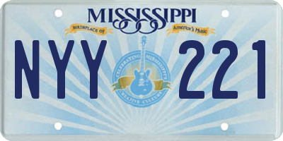 MS license plate NYY221