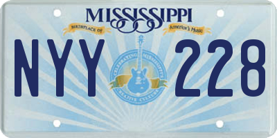 MS license plate NYY228