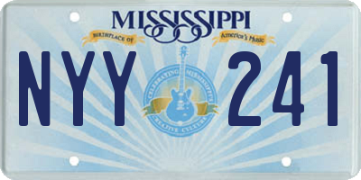 MS license plate NYY241