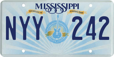 MS license plate NYY242