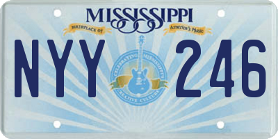 MS license plate NYY246