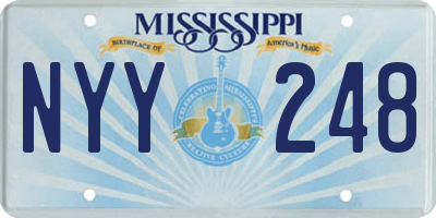 MS license plate NYY248