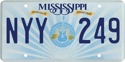 MS license plate NYY249
