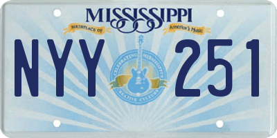 MS license plate NYY251