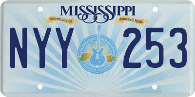 MS license plate NYY253