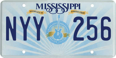 MS license plate NYY256