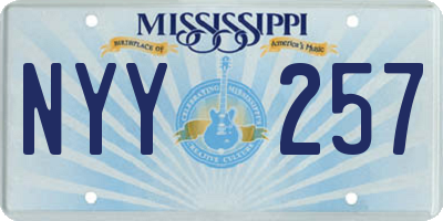 MS license plate NYY257