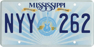 MS license plate NYY262